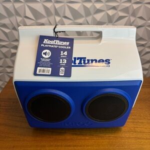 Playmate Classic Igloo KoolTunes Bluetooth Speaker Cooler, 13 Liter Blue NEW!!
